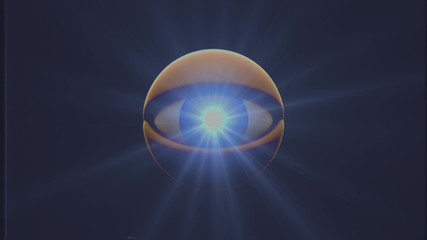 retro VHS TV eye with light rays background illustration New quality universal vintage colorful joyful nice cool 4k stock image