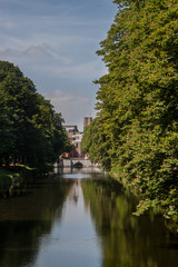 Fototapeta na wymiar Beautiful Clarenbach canal in the district Lindentha
