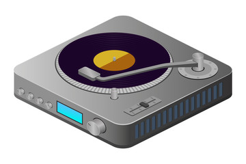Fototapeta premium isometric vinyl player vector isolated illustration