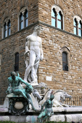 Ancinet Fountain of Neptune in Florence also called Fontana del