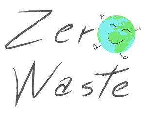 Zero waste logo - ecologia sostenibile 