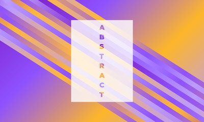 Gradient Background with Colorful Stripes. Minimal Abstract Template with Glow Effect. Simple Design in Purple and Yellow Colors. EPS10 Vector. Illustration with Lines. Gradient Background for Covers.