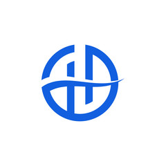 Modern Letter H Icon Logo Design Template for technology finance business health company with modern high end look