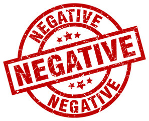 negative round red grunge stamp