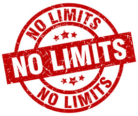 no limits round red grunge stamp
