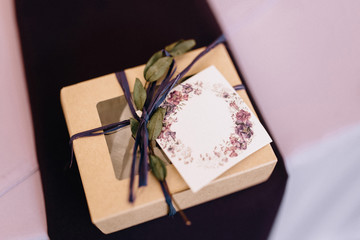 Beautifully packaged gifts for wedding guests