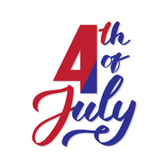 4th of July - hand-writing, calligraphy