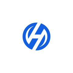 Modern Letter H Icon Logo Design Template for technology finance business health company with modern high end look