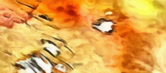 Abstract acrylic background. Watercolor texture. Psychedelic crazy art. Unusual design pattern. Warm and very bright colors.