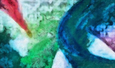 Abstract acrylic background. Watercolor texture. Psychedelic crazy art. Unusual design pattern. Warm and very bright colors.