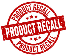product recall round red grunge stamp