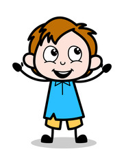 Happy - School Boy Cartoon Character Vector Illustration