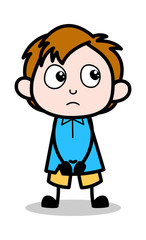 Innocent - School Boy Cartoon Character Vector Illustration