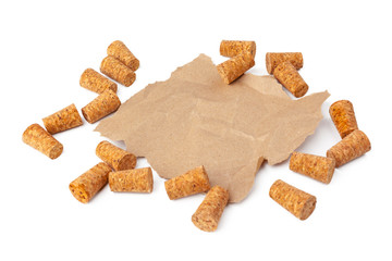 Wine corks isolated on white background