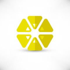 Triangle lemon icon