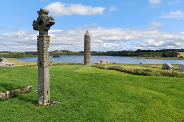 Fototapeta na wymiar Devenish Island Monastic Site, County Fermanagh, Northern Ireland
