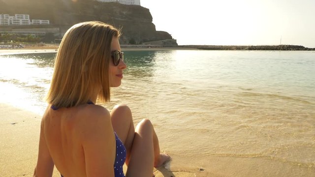 Gorgeous beach woman