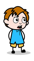 Shocked - School Boy Cartoon Character Vector Illustration