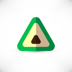 Triangle avocado icon