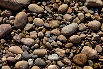 Small stones at a beach in latvia