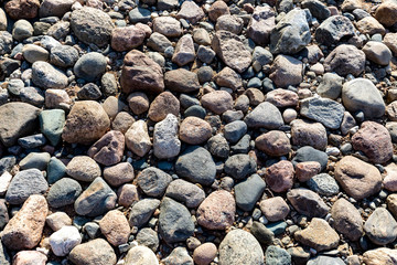 Small stones at a beach in latvia