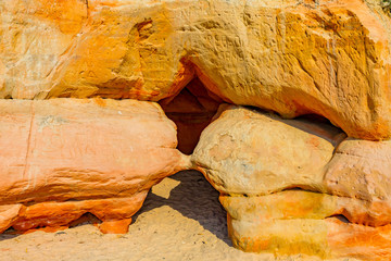 Rocky beach in Latvia, veczemju klintis