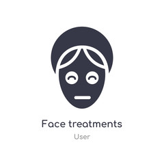 face treatments icon. isolated face treatments icon vector illustration from user collection. editable sing symbol can be use for web site and mobile app
