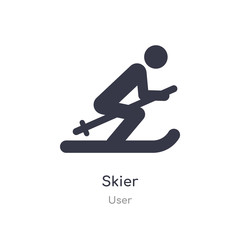 skier icon. isolated skier icon vector illustration from user collection. editable sing symbol can be use for web site and mobile app