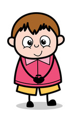 Trust - Teenager Cartoon Fat Boy Vector Illustration