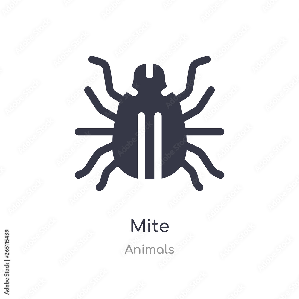 Poster mite icon. isolated mite icon vector illustration from animals collection. editable sing symbol can 