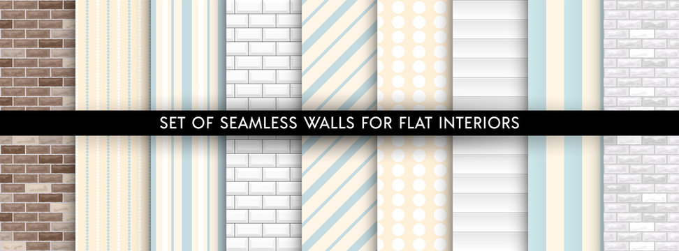Set of vector walls pattern