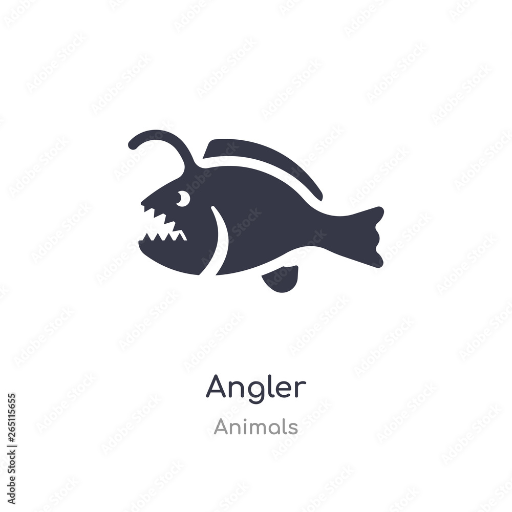 Poster angler icon. isolated angler icon vector illustration from animals collection. editable sing symbol 