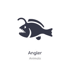 Obraz premium angler icon. isolated angler icon vector illustration from animals collection. editable sing symbol can be use for web site and mobile app