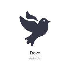 dove icon. isolated dove icon vector illustration from animals collection. editable sing symbol can be use for web site and mobile app