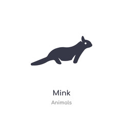 mink icon. isolated mink icon vector illustration from animals collection. editable sing symbol can be use for web site and mobile app