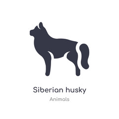 siberian husky icon. isolated siberian husky icon vector illustration from animals collection. editable sing symbol can be use for web site and mobile app