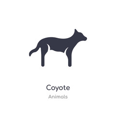 coyote icon. isolated coyote icon vector illustration from animals collection. editable sing symbol can be use for web site and mobile app