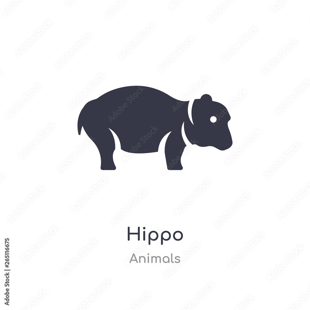 Poster hippo icon. isolated hippo icon vector illustration from animals collection. editable sing symbol ca