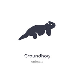 groundhog icon. isolated groundhog icon vector illustration from animals collection. editable sing symbol can be use for web site and mobile app