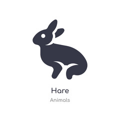 hare icon. isolated hare icon vector illustration from animals collection. editable sing symbol can be use for web site and mobile app