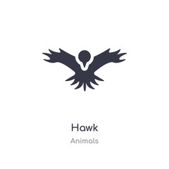 hawk icon. isolated hawk icon vector illustration from animals collection. editable sing symbol can be use for web site and mobile app
