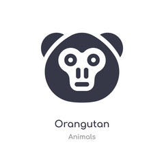 orangutan icon. isolated orangutan icon vector illustration from animals collection. editable sing symbol can be use for web site and mobile app