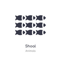 shoal icon. isolated shoal icon vector illustration from animals collection. editable sing symbol can be use for web site and mobile app