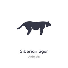 siberian tiger icon. isolated siberian tiger icon vector illustration from animals collection. editable sing symbol can be use for web site and mobile app