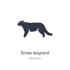 snow leopard icon. isolated snow leopard icon vector illustration from animals collection. editable sing symbol can be use for web site and mobile app