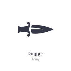 dagger icon. isolated dagger icon vector illustration from army collection. editable sing symbol can be use for web site and mobile app
