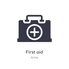 first aid icon. isolated first aid icon vector illustration from army collection. editable sing symbol can be use for web site and mobile app