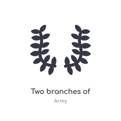 two branches of frame icon. isolated two branches of frame icon vector illustration from army collection. editable sing symbol can be use for web site and mobile app