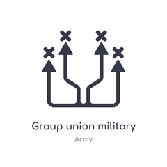 group union military strategy icon. isolated group union military strategy icon vector illustration from army collection. editable sing symbol can be use for web site and mobile app