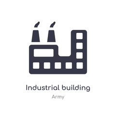 Obraz premium industrial building with contaminants icon. isolated industrial building with contaminants icon vector illustration from army collection. editable sing symbol can be use for web site and mobile app